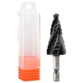 thumbnail image 1 of Lepmerk High-Speed Cobalt Steel M35 TiAlN Coated Step Drill Bit Set, 9-Step 1/4-3/4 Inch, Precision Hole Expansion Tool with Plastic Case, 1 of 7