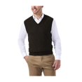 thumbnail image 1 of Haggar Chaleco de suéter con textura de diamante para hombre, marrón, XX-Large Haggar Chaleco, 1 of 2