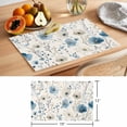 thumbnail image 6 of Spring Floral Placemats Set of 1, off White Lake Blue Flower Leaves Vintage Non-Slip Place Mats Washable Table Mats for Kitchen Dining Table Decorations Indoor/Outdoor, 6 of 9