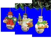 The Bradford Exchange Snow-Bell Holidays Ornament Set of 3 Christmas Decoration by Thomas Kinkade