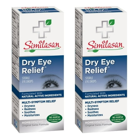 - Sterile Eye Drops - Dry Eye Relief - Natural - Homeopathic - Net Wt. 0.33 FL OZ (10 mL) Each - Pack of 2, 0773002 By Similasan