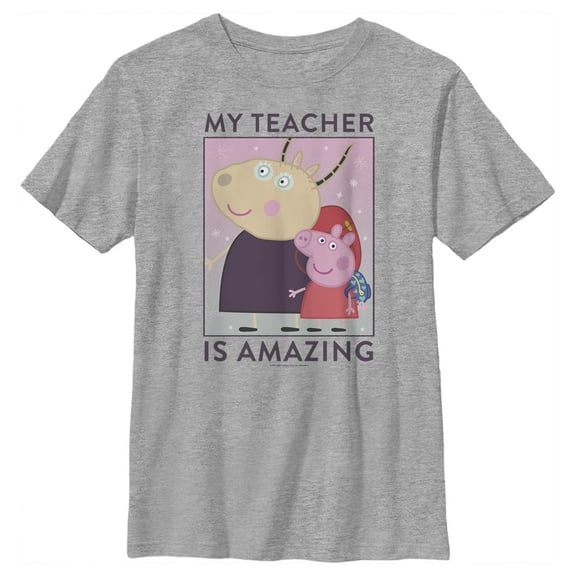 Boy's Peppa Pig Madame Gazelle My Teacher is Amazing  Graphic T-Shirt