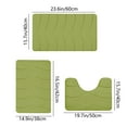 thumbnail image 3 of FAMTKT Bathroom Rugs Sets 3 Piece Foam Bath Mat 3 Set Toilet Mats Universal Soft Comfortable Water Absorption Non-slip Thick Machine Washable Easier to Dry, 3 of 6
