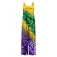 thumbnail image 7 of Moxiu Mardi Gras Overalls for Women Holiday Jumpsuits Dressy Casual Carnival Graphic Overalls Loose Wide Leg Rompers with Pockets 2025 Multicolor,L, 7 of 7