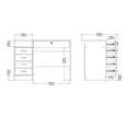 thumbnail image 4 of Tvilum Walden 5 Drawer Desk with 1 Locking Drawer for Adults, Oak Finish, 4 of 14