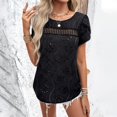thumbnail image 1 of Spring/summer style casual jacquard short sleeve top, 1 of 10