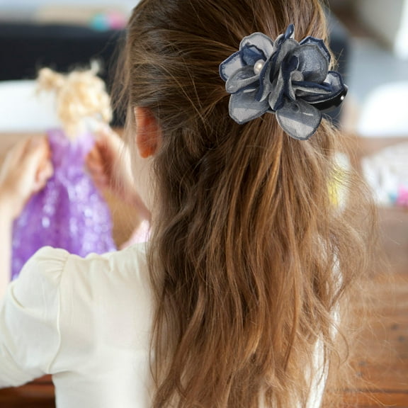 LOLIPPYY Hair Clamps Duck Billed Hair Clip for Makeup Elegant Dark Blue 1Pcs