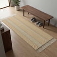 thumbnail image 5 of Kitchen Runner Rugs, Farm Lattice Houndstooth Pattern 2'x5' Throw Rug with Tassels, Rustic Beige Khaki Plaid Washable Soft Floor Carpet Runner for Hallway Bedroom Bathroom Laundry Room, 5 of 9