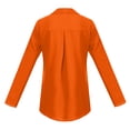 thumbnail image 3 of Qwertyu Womens Button Down Shirts Long Sleeve Blouses for Women Business Casual Lightweight Tops Orange 3XL, 3 of 6
