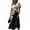 Black, variant on Ladies Floral Casual Fashionable Short Sleeve V-Neck Dress for Spring Summer Women's Daily Casual Wear,White,XL