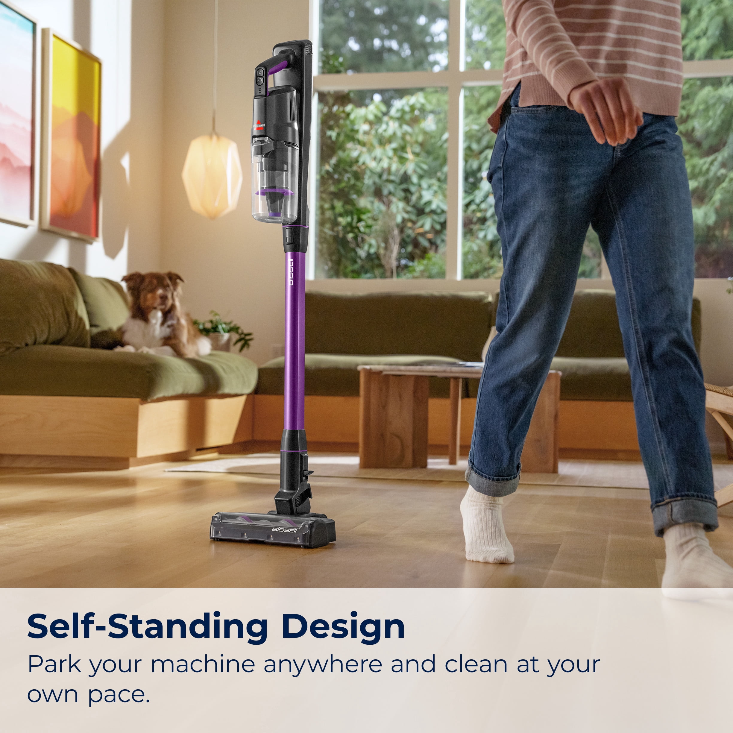 BISSELL PowerClean FurFinder 200W Cordless Stick Vacuum, Carpet, Rugs, Hard Floor, Strong Suction, Removable Battery, LED Headlights, Up to 40-Minute Run Time, Model 4031