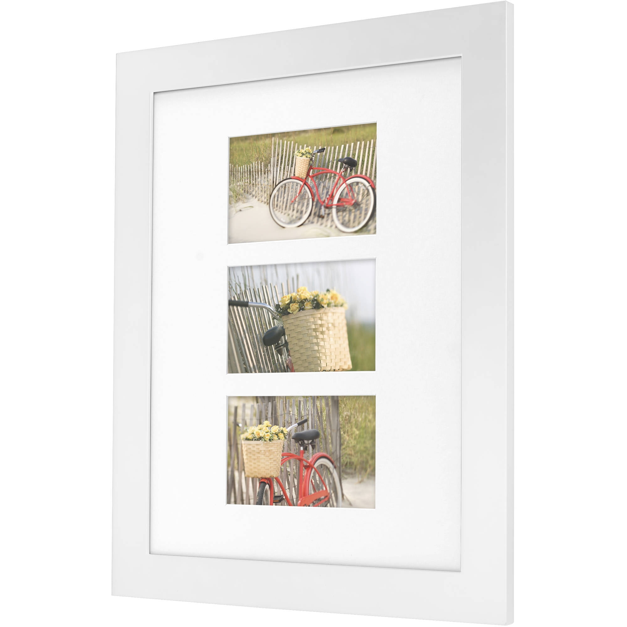 TWING 4x6 Picture Frame White Displays 3x5 Photo Frame with Mat or 4x6 Inch  without Mat,Made of Plexiglass, MDF Wood, Table Top Display and Wall