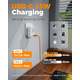 thumbnail image 3 of daptador Europeo Viaje, Universal Europa Enchufe de Corriente con 3 USB  Xtellar blanco, 3 of 4