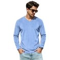 thumbnail image 6 of T Shirts for Man V Neck Long Sleeve Casual Basic Pullover Tee Soft Breathable Fabric V Neckline Regular Fit Tops, 6 of 7