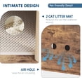 thumbnail image 5 of Double Cat Litter Box Enclosure Cabinet for 2 Cats – 2-Tier Modern Farmhouse Pet Washroom, Mark Post, Odor Control, Dog-Proof, Litter Mats, Wooden End Table – Slotted Brown, 5 of 7