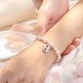 thumbnail image 5 of Birthday Gift for 4 to 9 years old, Pink Pearl and Rhinestone Lucky Number Bracelet for Girls, Daughters, Granddaughters, Nieces and Nephews, 5 of 6