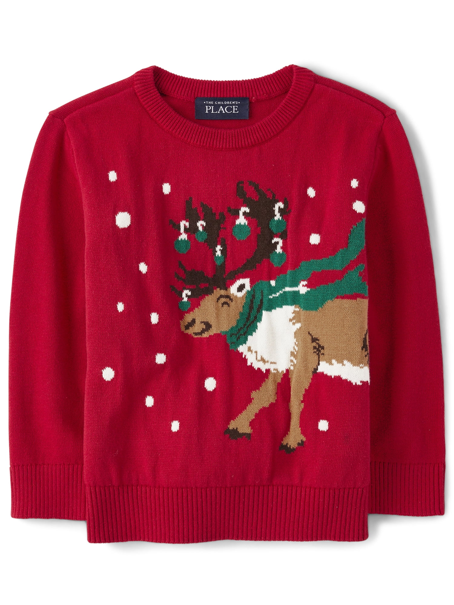 The Children's Place Baby & Toddler Reindeer Sweater, Sizes 6M-5T