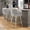 Gray, variant on Farini Upholstered Counter Height Bar Stools Set of 2, Mid-Century Barstools with Metal Frame for Kitchen Island or Living Room, Black