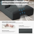 thumbnail image 6 of Aukfa 66" Oversized Chaise Lounge Indoor Boneless Couch Plush Sofa Bed for Living Room, 3Pillows, Dark Gray, 6 of 9