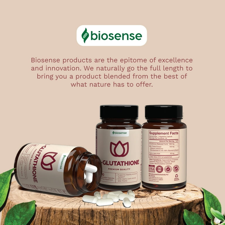 Bio Sense High Strength L Glutathione Supplement - 30 Capsules