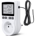 thumbnail image 1 of Termostato de refrigeración digital/calefacción, controlador de temperatura Lcd, 230v para controlador de temperatura de granja de invernadero/termostato de terrario (enchufe), 1 of 5