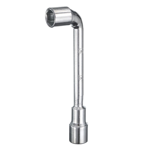 Llave de vaso hexagonal en L Uxcell de 14mm de acero 45# con extremo doble, llave tubular métrica de 6 puntos para reparaciones generales
