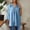 Light Blue, variant on Viluyesy Women's 3/4 Sleeves T-Shirt V-Neck Shirt Tops Fashionable Cotton Loose Blouse Beige Size 2XL