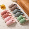 thumbnail image 4 of Aayomet Women's Slippers House Slippers for Women | Cross Band Fuzzy Slippers | Open Toe Cozy Memory Foam Winter Warm Comfy Slip On Sandals Indoor Slippers,Coffee 9.5, 4 of 5
