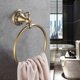 thumbnail image 4 of Antique Brass Towel Ring, Hand Towel Holder for Bathroom Wall Mount Retro Round Towel Rail Rack, 4 of 5