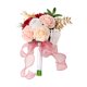 thumbnail image 3 of Ramo de rosas artificiales de 29cm, cinta para ramo de novia, borla, accesorios de fotografía para compromiso, aniversario, ramo de flores para novia Rojo, 3 of 8