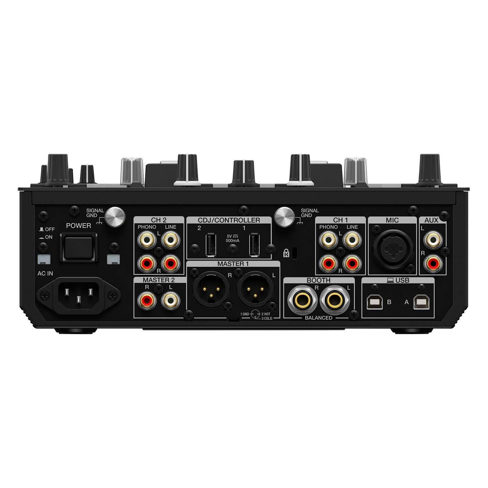 Pioneer DJ DJM-S7 Scratch Style 2 Channel Performance Mixer with Black Over-Ear DJ Headphones Package