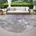 thumbnail image 3 of Addison Rugs Chantille Indoor/Outdoor Transitional Abstract Gray Machine Washable Round Rug, 8' x 8', 3 of 8