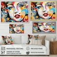 thumbnail image 4 of Designart "Iconography Portrait Pop Art painting II" Modern Floater Framed Wall Decor, 4 of 7