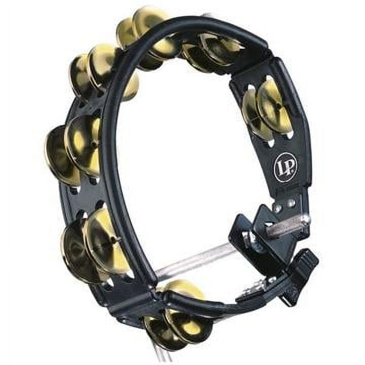 LP179 Cyclops, Dimpled Brass Jingles, Black, Mountable Tambourine
