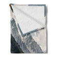 thumbnail image 2 of Landscape Soft Flannel Fleece Throw Blanket, Snowy Mountains Left Talgar in Kazakhstan Central Asia Outdoor Scenic, Cozy Plush for Indoor and Outdoor Use, 50" x 60", Multicolor, by Ambesonne, 2 of 5