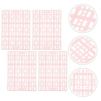 IBASETOY 4Pcs Pink Bunny Foot Mats for Small Animal Cages Wear Resistant Plastic Floor Pads