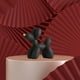 thumbnail image 2 of Adorno artístico perro globo colores vivos XINYU boca de oro negro, 2 of 5