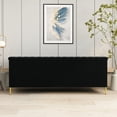 thumbnail image 4 of Canddidliike Mid-Century Modern Tufted Velvet Couch Extra-Deep Down-Filled Sofa in Black, 4 of 8