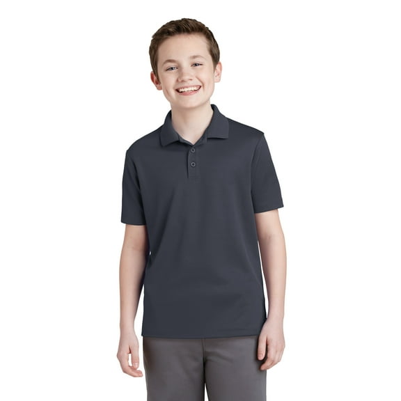 Sport-Tek Youth PosiCharge RacerMesh Polo-XS (Graphite Grey)