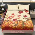 thumbnail image 4 of Qpednta Harvest Pumpkin Fitted Sheet Set, Soft Comfort 3 Piece Sheet Set with 1 Fitted Sheet and 2 Pillowcases, Fade‑Resistant Deep Pocket Bedding Set for Home Decoration, 4 of 7