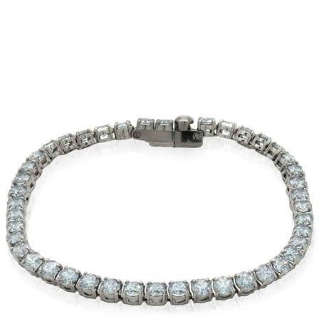 Swarovski Ruthenium Plated Matrix Tennis Bracelet, Size M