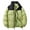 Green, variant on Chiccall Men's Puffer Jacket Thickened Puffy Jackets Outdoor Warm Waterproof Stand Collar Colorblock Zip Up Quilted Coat