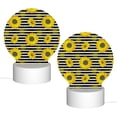 thumbnail image 2 of Sikiie Sunflowers On Black And White Stripes Acrylic Night Light Gift Custom Acrylic Night Light LED Lights for Bedroom Home Office, 2 of 9