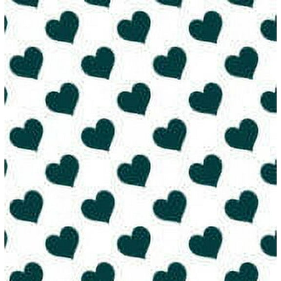 Forest Green Hearts Edible Cake & Cupcake Image Decoration Frosting Sheet