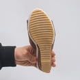 thumbnail image 3 of Sandals Women Wedge Open Toe Thick Soled Slip-on Spring Summer Fashionable Casual Versatile Solid Color Beach Shoes, 3 of 10