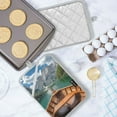 thumbnail image 5 of Yayeee Pot Holders Kitchen Heat Resistant with Pocket 7"x9.8" Cotton Oven Cooking Hot Pads, Lake, 5 of 7