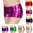 thumbnail image 2 of Woman Shiny Shorts Wet Look Shorts lingerie Low Waist Hot Pants Dance Bottoms, 2 of 9