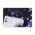 thumbnail image 2 of Ace of Clubs With Poker Chips Playing Card Canvas Wall Art for Home Decor Ready-to-Hang, 2 of 18