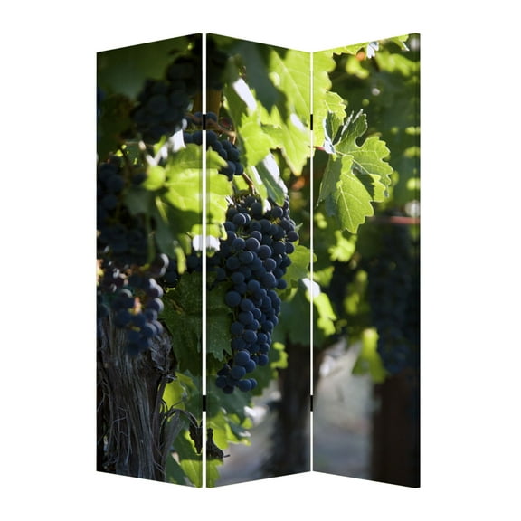 Lighting Home Decorative Multi Color Wood Canvas Wine Country Screen