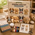 thumbnail image 5 of DIY Fabric Animal Sewing Craft Kit, Beginner Handmade Plush Making Set with Bird Gnome Dog Cat Patterns, Creative Art Gift Kit for DIY Handcraft Lovers, 5 of 8